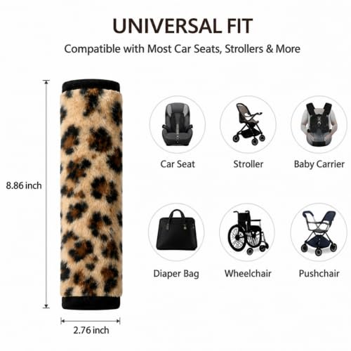 Image of 6 Pieces Car Seat Strap Pads Covers for Baby Kids, Carseat Strap Covers Shoulder Pads, Soft Seat Belt Cover for Infant Stroller Safety Belt Cushion, 2.4 x 5.7 Inches (Multicolor)