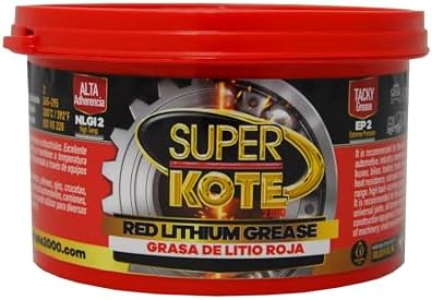 Multi-Purpose Lubricant Grease Lithium, Lubricant, EP, High Temperature, Industry, Construction, Automotive, Red Grease - 1 lb