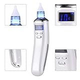  happygirr Aspirador Nasal Electrico, Sacamocos para Bebés, Aspirador Mocos, 5 Niveles De Succión, Velocidad Ajustable, Carga USB, Aspiradora Limpiar Nariz Mocos para Niños Y Infantil