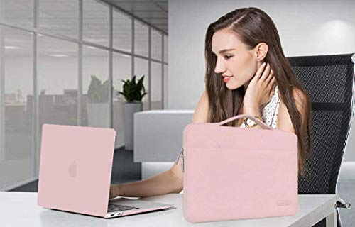 Mosiso Compatible With Macbook Pro 13 Inch Case M2 2023, 2022, 2021-2016 A2338 M1 A2251 A2289 A2159 A1989 A1708 A1706, Plastic Hard Case&Bag&Keyboard Skin&Webcam Cover&Screen Protector, Rose Quartz #TOP5