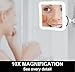 Fancii 10X Magnifying Lighted Makeup Mirror - Daylight LED Vanity Mirror - Compact, Cordless, Locking Suction, 6.5