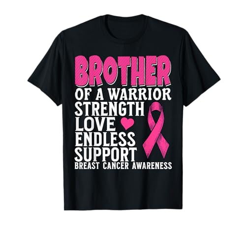 Brother of a Warrior Breast Cancer Awareness Support Gifts Maglietta