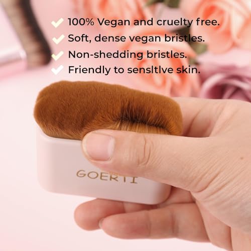 Professional Body Makeup Brush, Self Tanner Brush, Kabuki Brush for Self Tanner, Vegan Large Kabuki Face Body Blend Bronzer Shimmer Glow Self Tanning Foundation Brush for Flawless Leg Makeup - Image 4