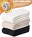 DYW Womens Merino Wool Boot Socks Thermal Thick Winter Warm Cozy Hiking Work Boot Socks Christmas Gift (3 Pairs-Beige White Black)