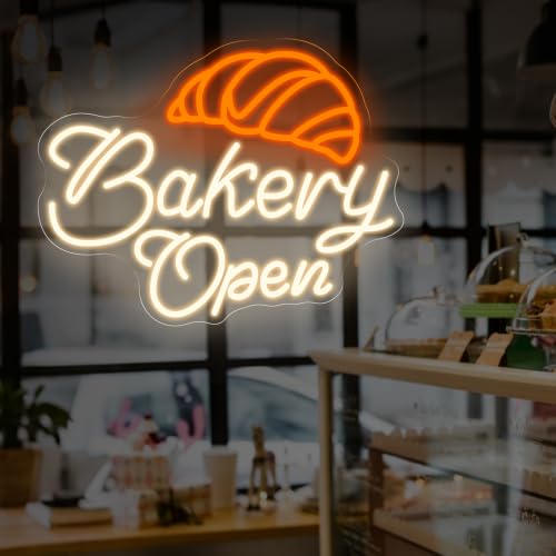 Image of Bakery Open Neon Sign Dessert Shop Business Bar Open Welcome Led Light