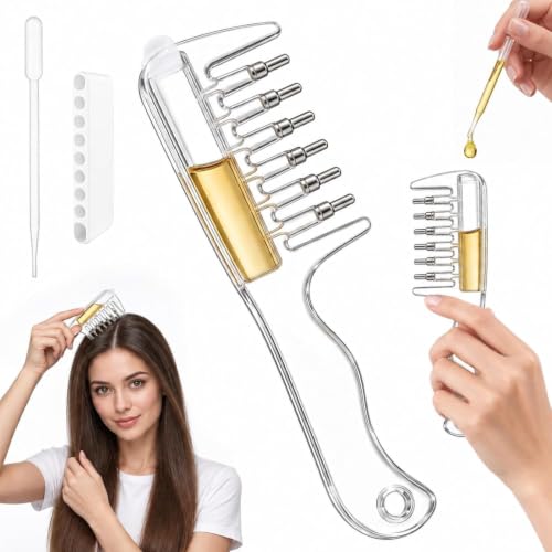OVANSIC Hair Oil Applicator Comb 3 Piece Set, Scalp Massager with - Image 2