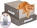 SpeedySift Cat Litter Box with Improved Sifting Liners, Cats' Favorite Box-Like PP Plastic High Sides, Large