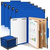 10 Pack Hanging Pressboard Classification Folders, 3 Pocket Dividers, Letter Size, 8 Fasteners, 4' Expansion, 1/3 Tab Cut, Recycled Manila File Folder Bulk Organizers for School Office Medical Law