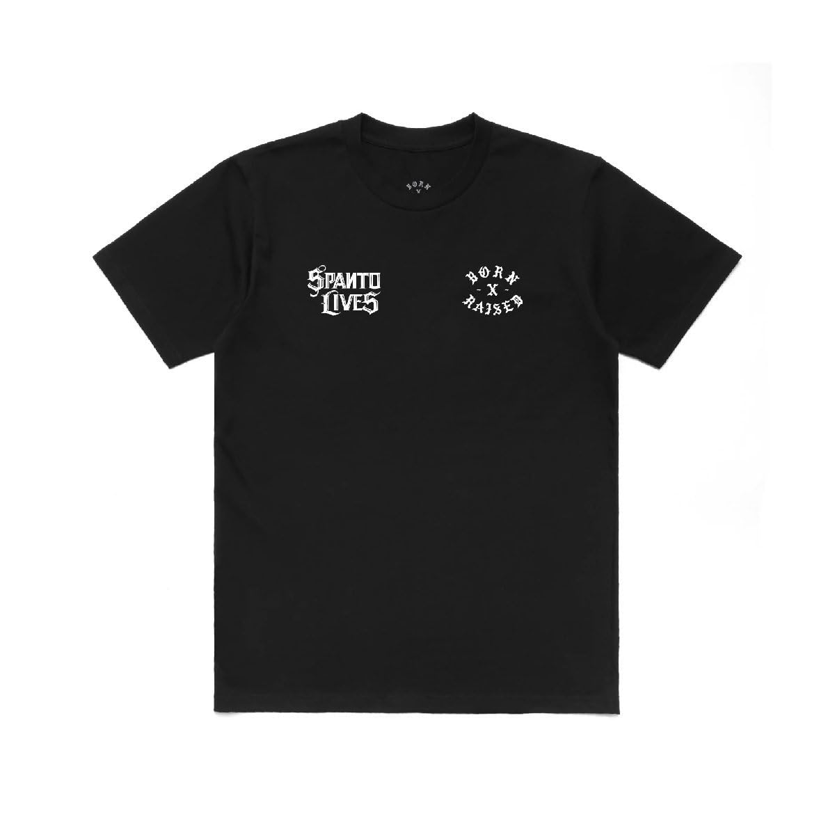 Amazon.co.jp: MISTER CARTOON BORN RAISED SPANTO LIVES TEE