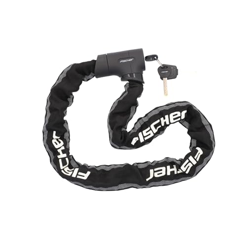 FISCHER Protec CK65 Antivol à Chaîne Pour Enfant Avec 2 Clés, Design Coloré, Haute Sécurité Pour Vélos D'enfants, Bleu Clair, Longueur : 65 Cm