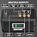 HOWEASY 120W Portable Power Bank, 24000mAh Portable Laptop Charger Battery Backup with 2 110V AC Outlets/ 3 DC Ports/2 USB QC3.0/LED Light for CPAP Outdoor Camping Travel Home Hurricane Emergency