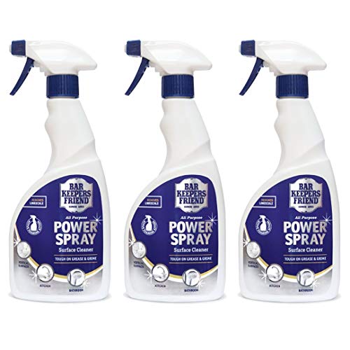 Paquete de 3 limpiadores universales Bar Keepers Friend, para múltiples superficies, quitamanchas, espray potente, 500 ml 