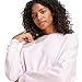 adidas Women's Essentials Small Logo Feel Cozy Sweatshirt, Clear Pink/White, XS XS