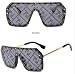 Occhiali da Sole Quadrati Oversize per Donna Uomo Flat Top Fashion Shades Occhiali da Sole Montatura Senza Montatura Unisex Occhiali da Sole Vintage Uv-400-C13 Uptodate