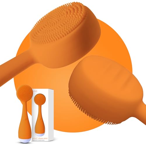 PMD Beauty Clean Mini - Smart Facial Cleansing Device with Silicone Brush & Anti-Aging Massager - Waterproof - SonicGlow Vibration Technology - Clear Pores and Blackheads - Lift,Firm,and Tone Skin