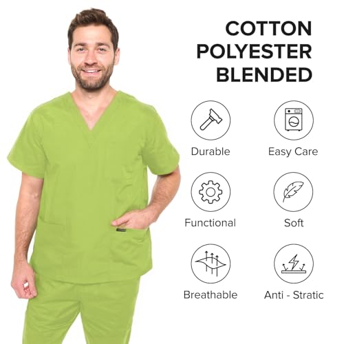 Image of Dagacci Scrubs Medical Uniform Women and Men Scrubs Shirts and Tops