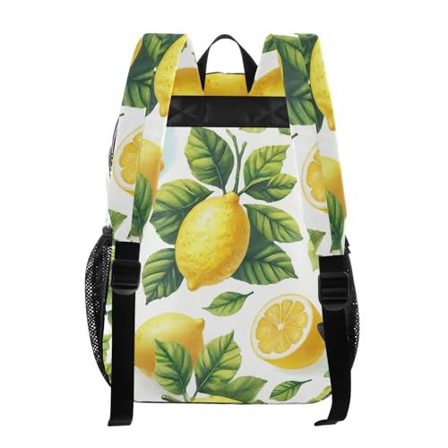 Watercolor Yellow Lemons Vibrant Clear Backpack Women Cute Boys Backpacks for Girls See through Approved Bag3