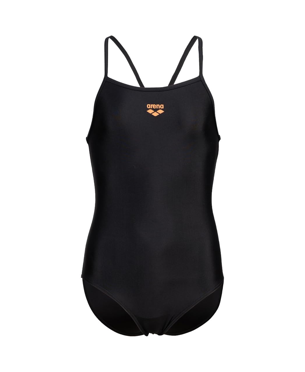 Arena Girls' Feel Solid Light Drop Back Swimsuit Thin Straps Stretchy One Piece Kids Bathing Suit