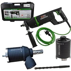 Eibenstock Diamant-Trocken-Kernbohrmas... EHD 1500 inklusive Staubabsaugung mit Vierschneiderbohrer & Diamant Dosensenker