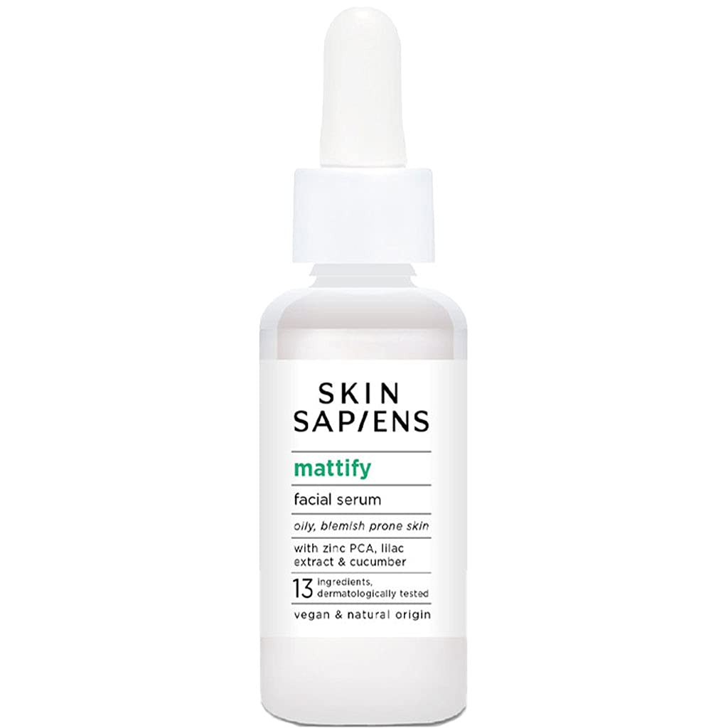 MATTIFY Facial Serum with Zinc PCA and lilac extract, Reduces Oiliness, natural Ecocert Cosmos, for men and women, Cruelty Free and Vegan Skincare for Oily or Blemish-Prone Skin, 30 ml.
