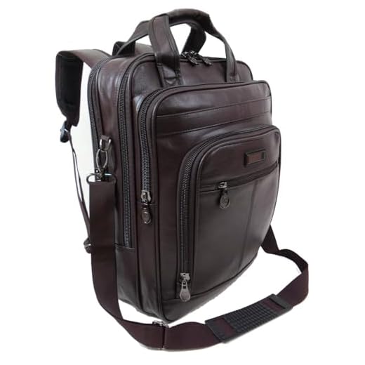 Bolsa Mochila Pasta Transversal Notebook Executiva Social Estudante Resistente Masculina Feminina (Marrom)