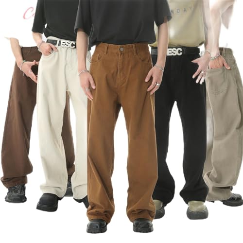 Jean ample style coréen taille mi-haute pour affiner la silhouette sans serrer les hanches - 3