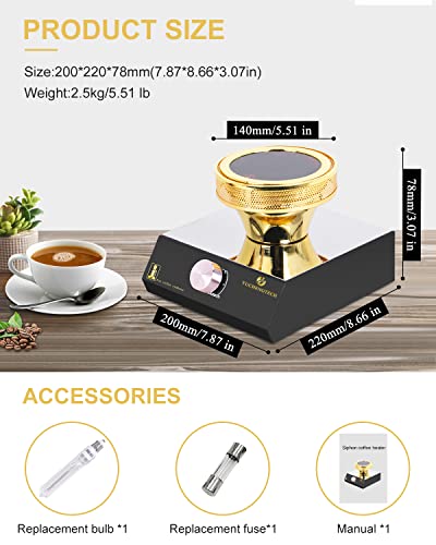 YUCHENGTECH Coffee Syphon Heater Siphon Kaffee Heizung Heizung Elektrische Siphon Kaffeemaschine Heizung mit Ersatzbirne… – Bild 7