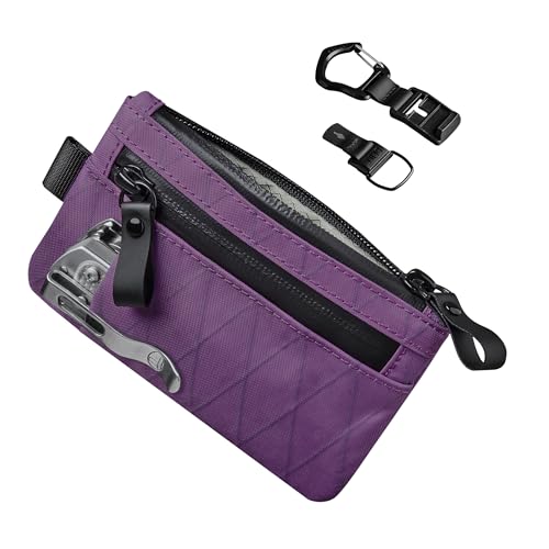 ALPAKA Zip Pouch Pro and HUB Carabiner(L) - Minimalist Zipper Wallet - RFID Blocking Material - Holds 4-12 Cards ; EDC Carabiner for Keys - Tactical Gear & Backpack Accessories.