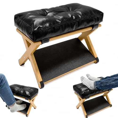 Double Step Foot Rest Under Desk, Ergonomic Foot Stool with
