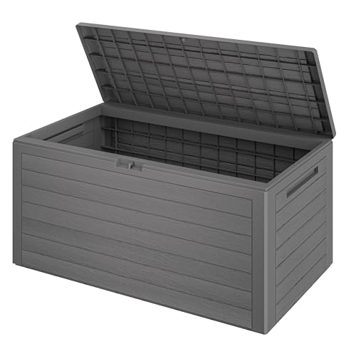 Casaria® Gartenbox 280L UV-beständig Griffmulden Verschlussvorrichtung Balkon Terrasse Wohnzimmer Wintergarten Box Kissenbox 116x43cm...