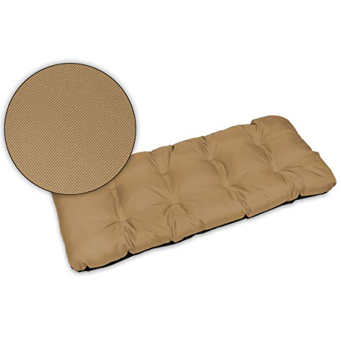 SuperKissen24. Sitzkissen Bankkissen Bankauflage für Gartenbank - 100x50 cm - Outdoor und Indoor -...