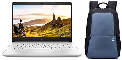 Image of HP 14s cf3006tu 14-inch Laptop (Core i3-1005G1 /4GB /1TB HDD /Windows 10 Home /Intel UHD Graphics), Natural Silver and Bag Combo