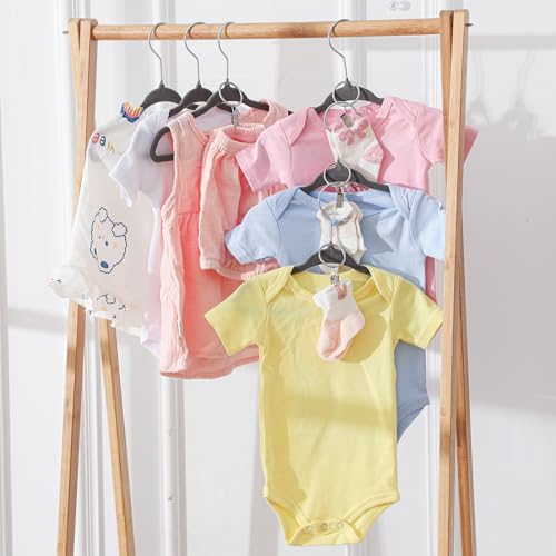 Cintre gris en velours Hsei pour placard de tout-petits - 4