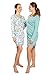 Produktbild Consult-Tex Damen Nachthemd, Langarm 2er Pack, Baumwolle-Jersey Nachtwäsche, Schlafhemd Sleepshirt, Schlafkleid (DF664/665) (44/46, Aqua grün)