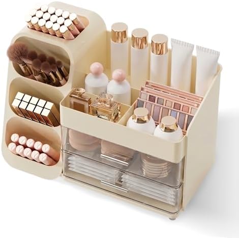 Booklov Makeup Organizer for Vanity, Large Capacity Cosmetic Disp...