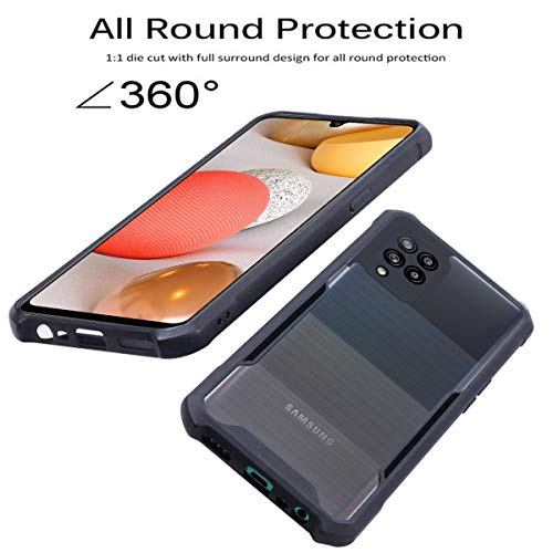Image of Jkobi Hard PC Crystal Bumper Shockproof Back Cover Case for Samsung Galaxy M42 5G with Camera Protection (Matte Black)