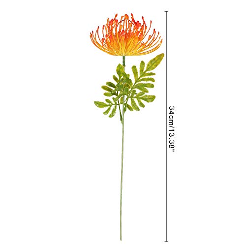 Nahuaa 6Pcs Artificial Fall Flowers Uv Resistant Fake Plastic Protea Cynaroides Floral Bouquets Table Centerpieces Arrangements Home Kitchen Office Indoor Outdoor Decor #TOP6