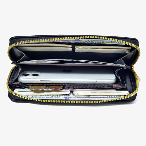 Women's Wallet Large Capacity Zipper Ladies Card Phone Holder Wristlet Wallets for Women Travel Wallet Womens3