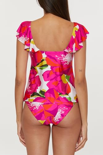 Trina Turk Women's Bloom Tankini, V-Neck, Casual, Floral Print, Swimsuit Tops3