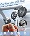 Car Fan USB Powered for Baby: Dual Car Cooling Fans for Backseat 3 Speed Separate Controlled Quiet Brushless Motor 360° Rotatable 5V 2A Rear Seat Air Circulation for Vehicle Van Truck SUV RV(USB Plug)