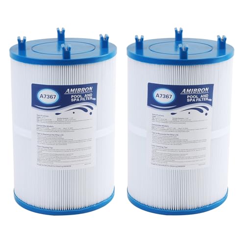 AmiBron C-7367 Dimension One Spa Filter Compatible with PD075-2000 Dimension One 1561-00 FC-3059 70759 Replaces XLS-7005 Aladdin 17541 Baleen AK-60035 75 sqft Hot Tub Filter 2 Pack
