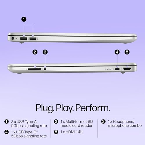 HP 15s,12th Gen Intel Core i3-1215U, 8GB DDR4, 256GB SSD, Anti-Glare, Micro-Edge, 15.6-inch(39.6cm) FHD Laptop, Intel UHD Graphics, Full-Size KB... - Image 6