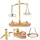 Ciieeo 1 Set Mini-Waage Standardwaage Retro-Metallwaage Vintage-Waage Gerechtigkeitswaage Retro-Skulpturen Heimdekoration Hauszubehör Für Zuhause Altes Goldschmied-Gewicht, 5.1X4.2X1.9CM, golden