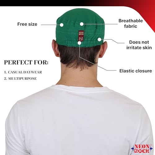 Image of NEON ROCK Men Women Stylish Dori Cap Stylish Premium Cotton Hat Cap for Summer, Winter, Spring, Autumn and All Activities, Freesize Pack of 1