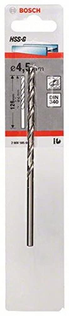 Bosch Blue Professional 1X Hss-G Metal Drill Bit (For Metal, Ø 4,5 Mm, Robust Line, Accessory Drill Driver)