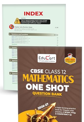 Image of Educart CBSE Class 12 One Shot Question Bank Physics, Chemistry, Mathematics & English Core 2026-27 (Set of 4 Books) | NCERT Questions, PYQs & Competency-Based Qs | CBSE Board 2027