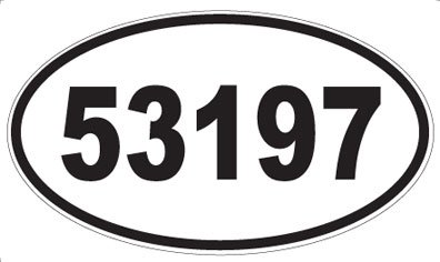 US Decal, Inc. Number 53197 Oval Sticker