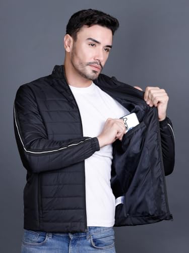 Image of RARE TIMES Men Puffer Jacket | Padded Jacket | Quilted Jacket | Trendy Winter Full Sleeve with Zipper Pocket Jacket (Pack of 1)