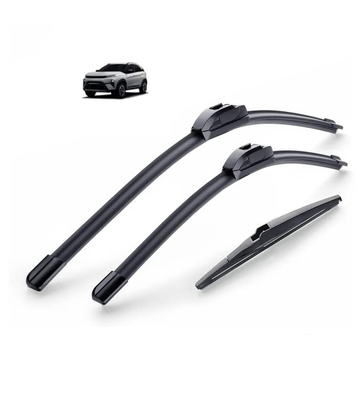 AWB® 24"+16" Frameless/Soft Wiper Blades with 10" Rear Specific Wiper Blade Replacement Set for Nexon, Nexon Ev (Set of 3)