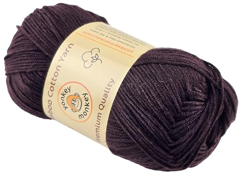 Image of 10-Pack of Yonkey Monkey 500 Grams Yarn - 70% Rayon derived from Bamboo, 30% Cotton - Imported - Brown 9036
